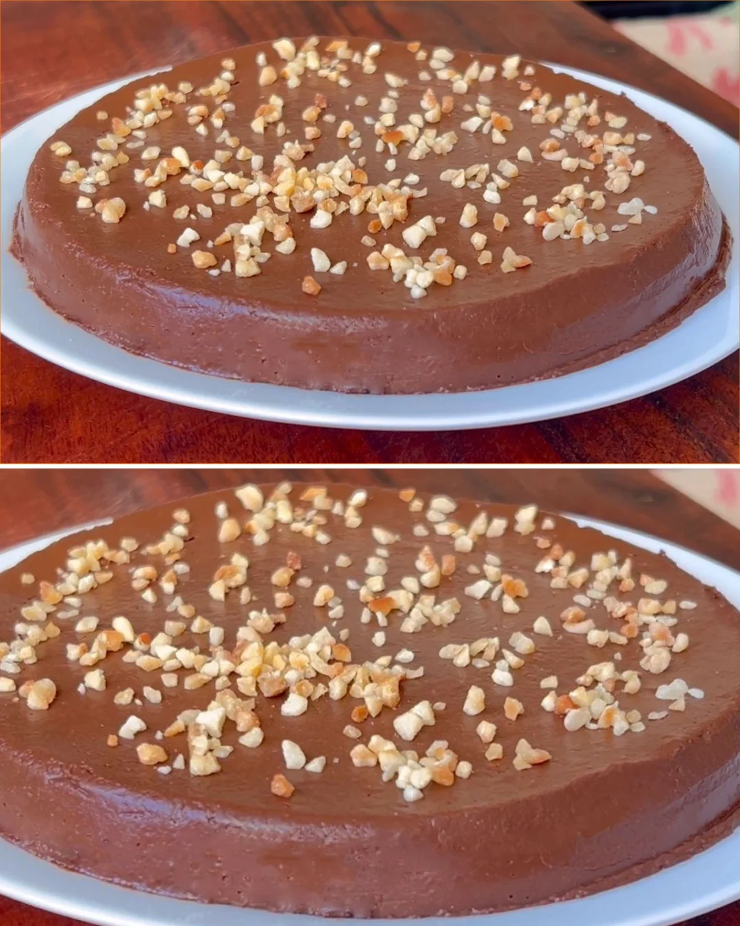 Deliciously rich 2-ingredient chocolate fudge cake topped with chocolate drizzle