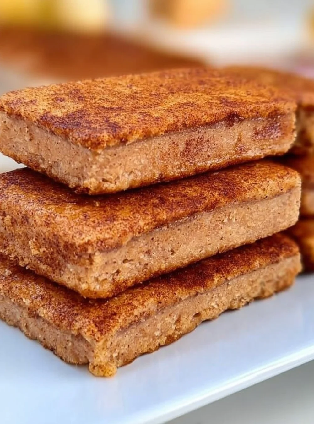 Delicious homemade banana walnut bars with ripe bananas and walnuts