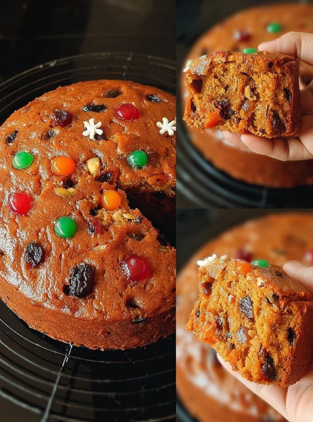 Delicious Christmas Special Fruit Cake with seasonal fruits and spices