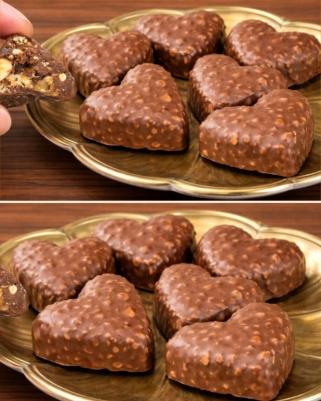 Assortment of DIY heart-shaped chocolates for Valentine's Day celebration