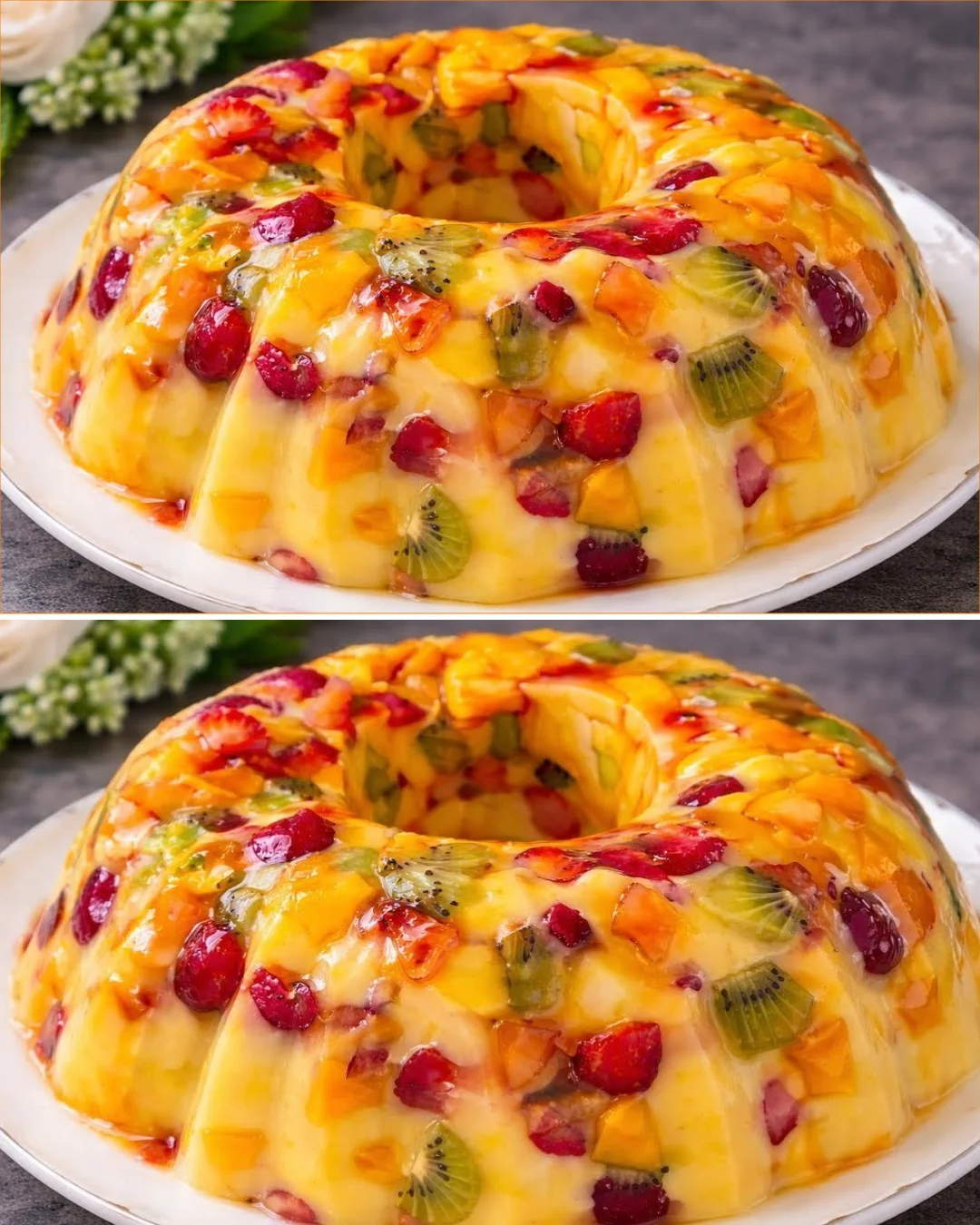 A delicious 5-minute dessert featuring milk and assorted fresh fruits.