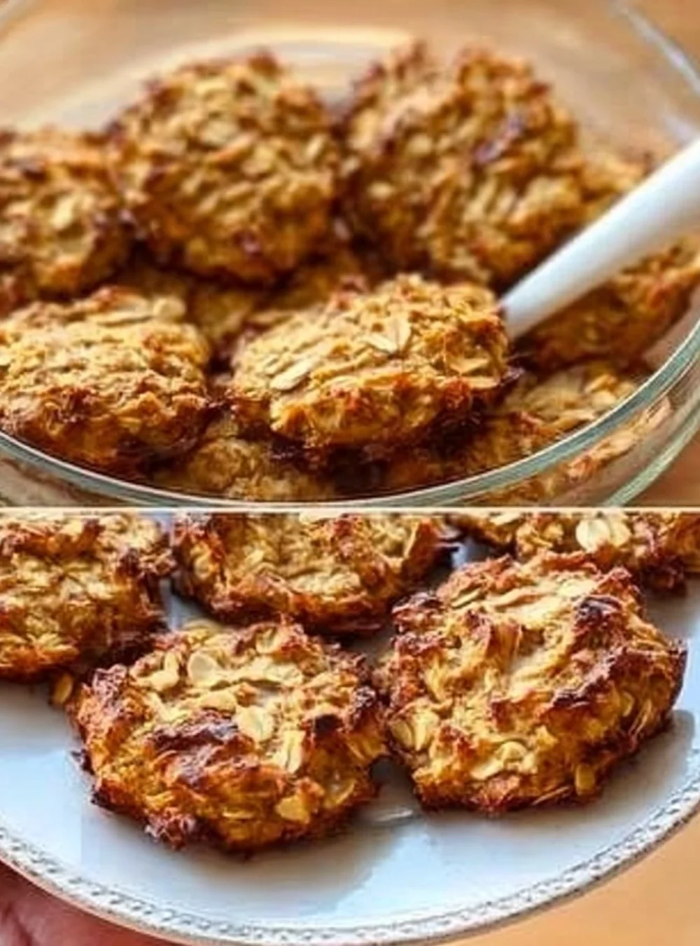 Delicious German Apple Oatmeal Cakes with cinnamon and fresh apples