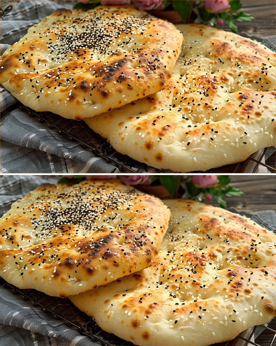 Fresh-baked bread made from Grandma's special recipe