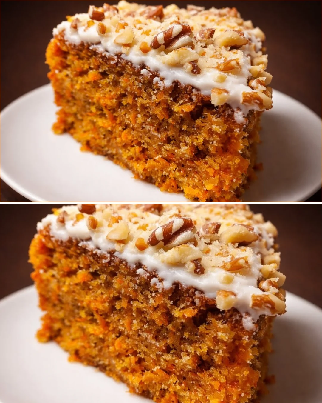 Healthy Carrot and Orange Cake showcasing a slice garnished with orange zest