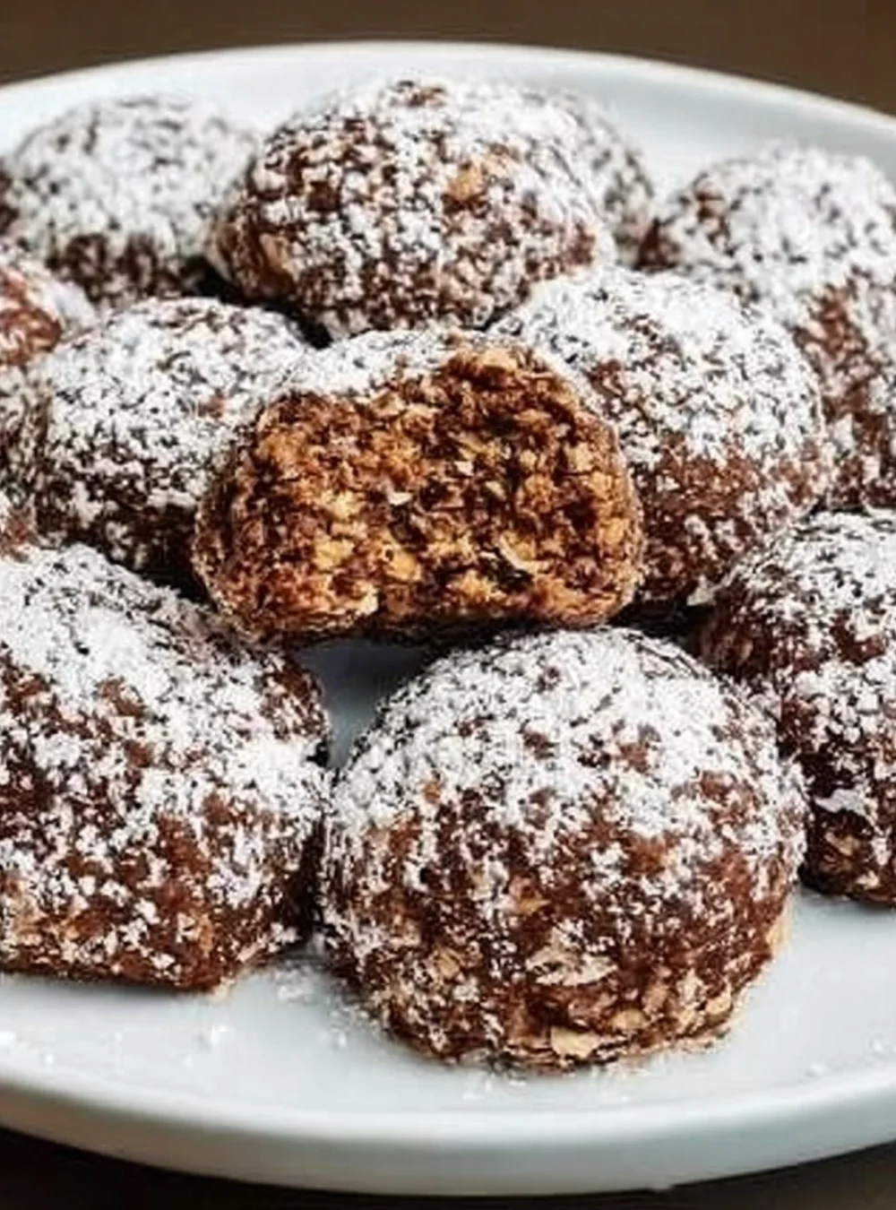 Healthy oat and banana balls served as a nutritious snack