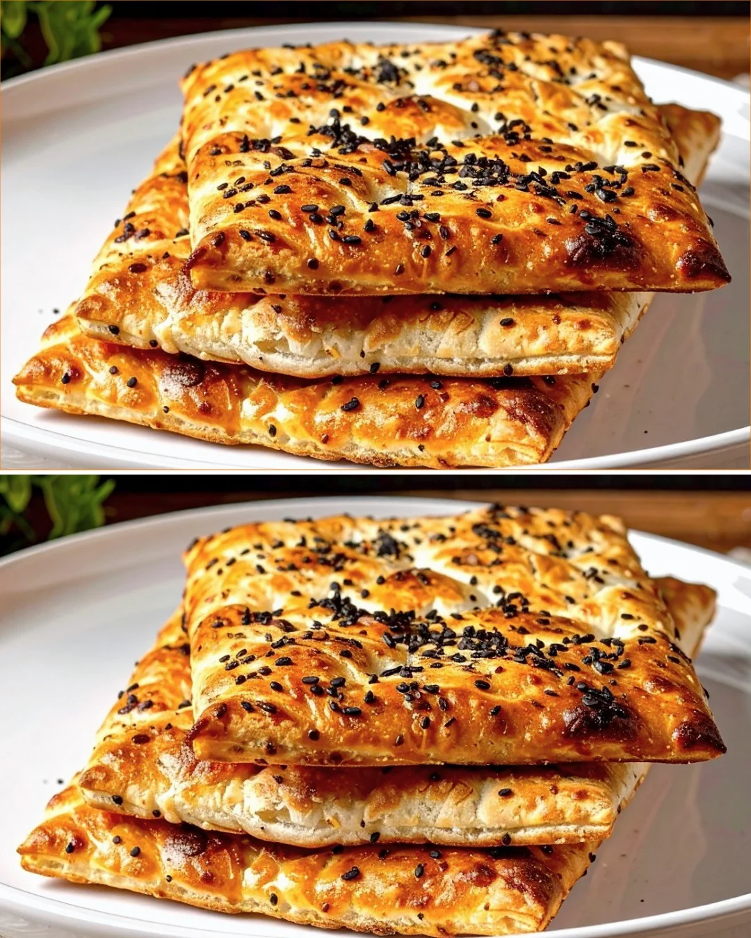Healthy oat flatbread served with fresh vegetables and dips