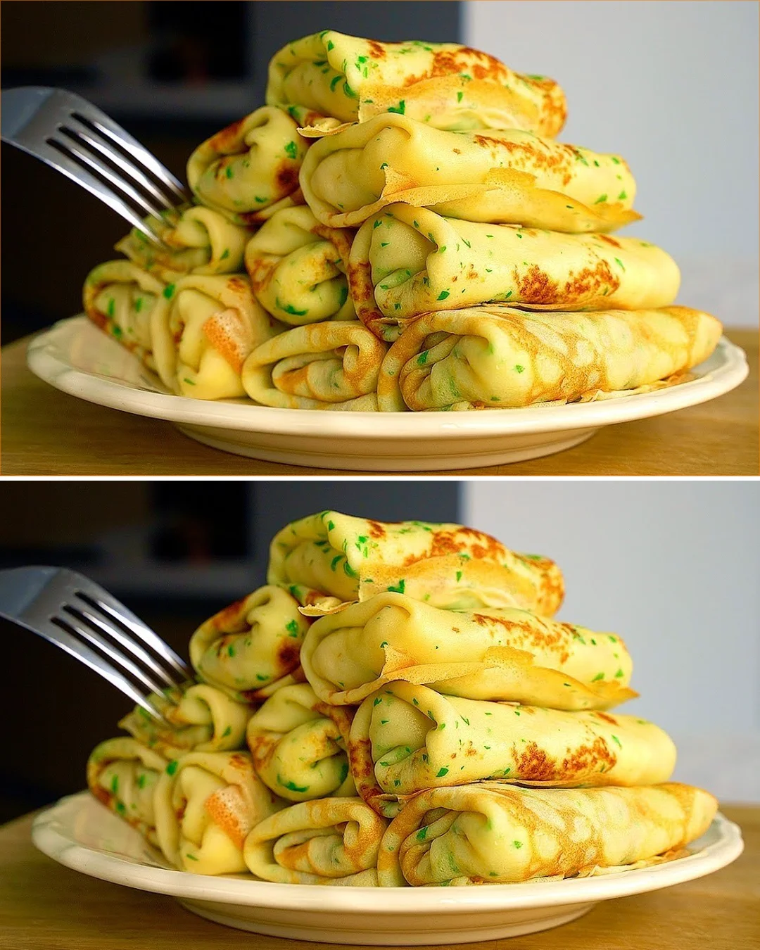 Healthy vegetable pancakes with rice and eggs served on a plate