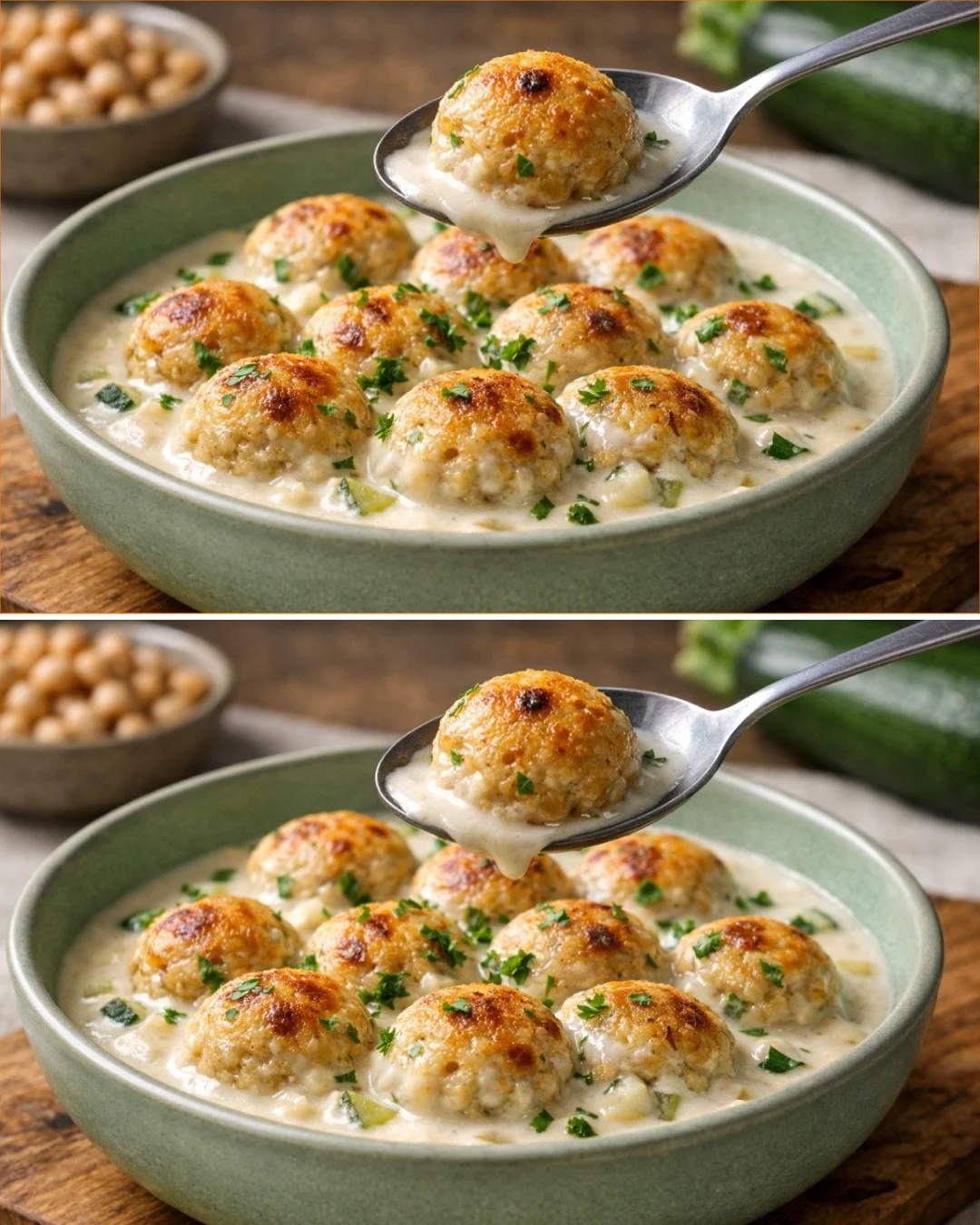 Delicious high-protein chickpea balls served on a plate with fresh herbs