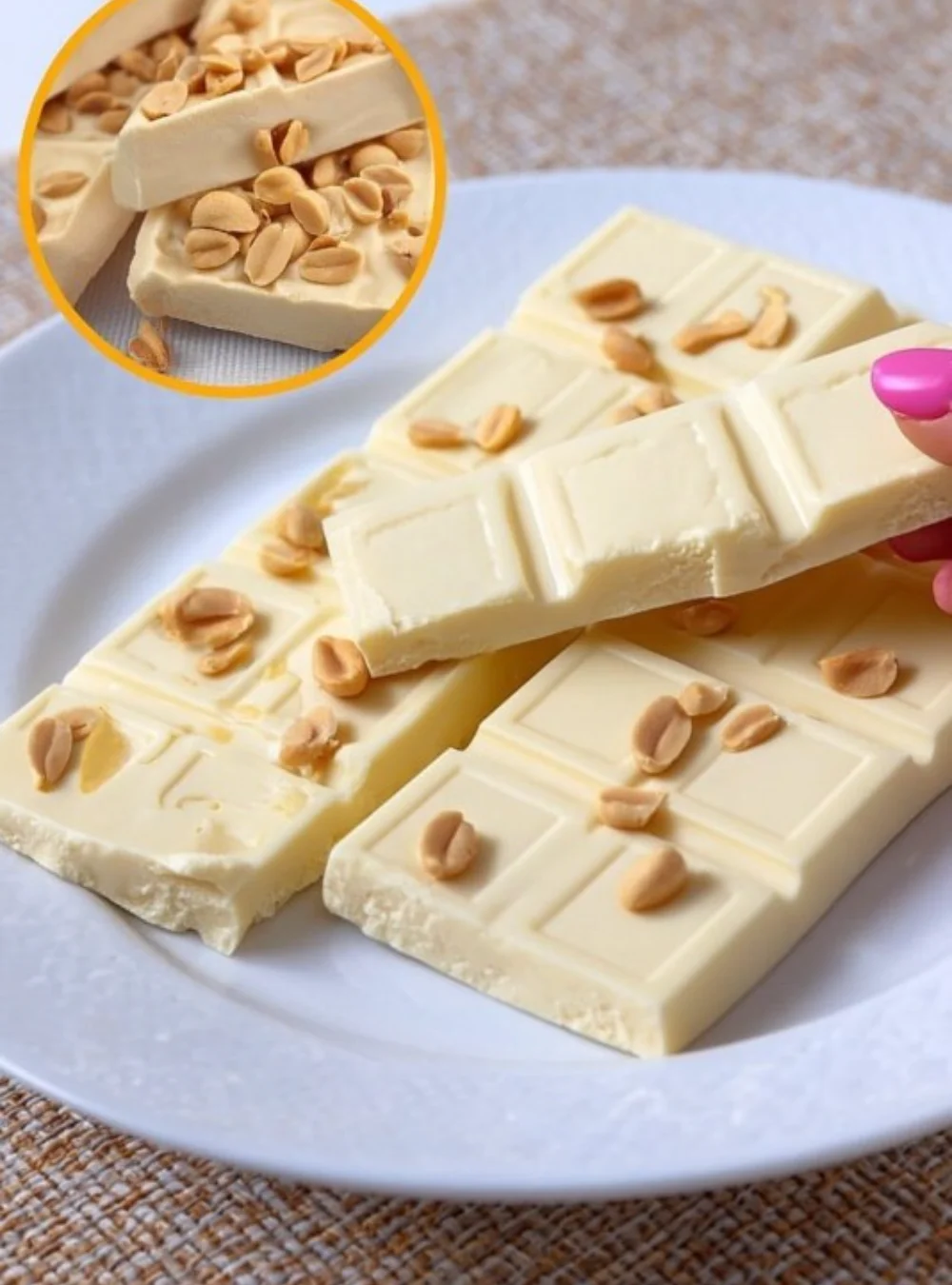 High protein white chocolate bar for healthy snacking
