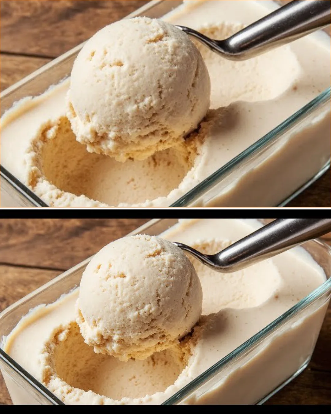 Bowl of homemade creamy ice cream with toppings