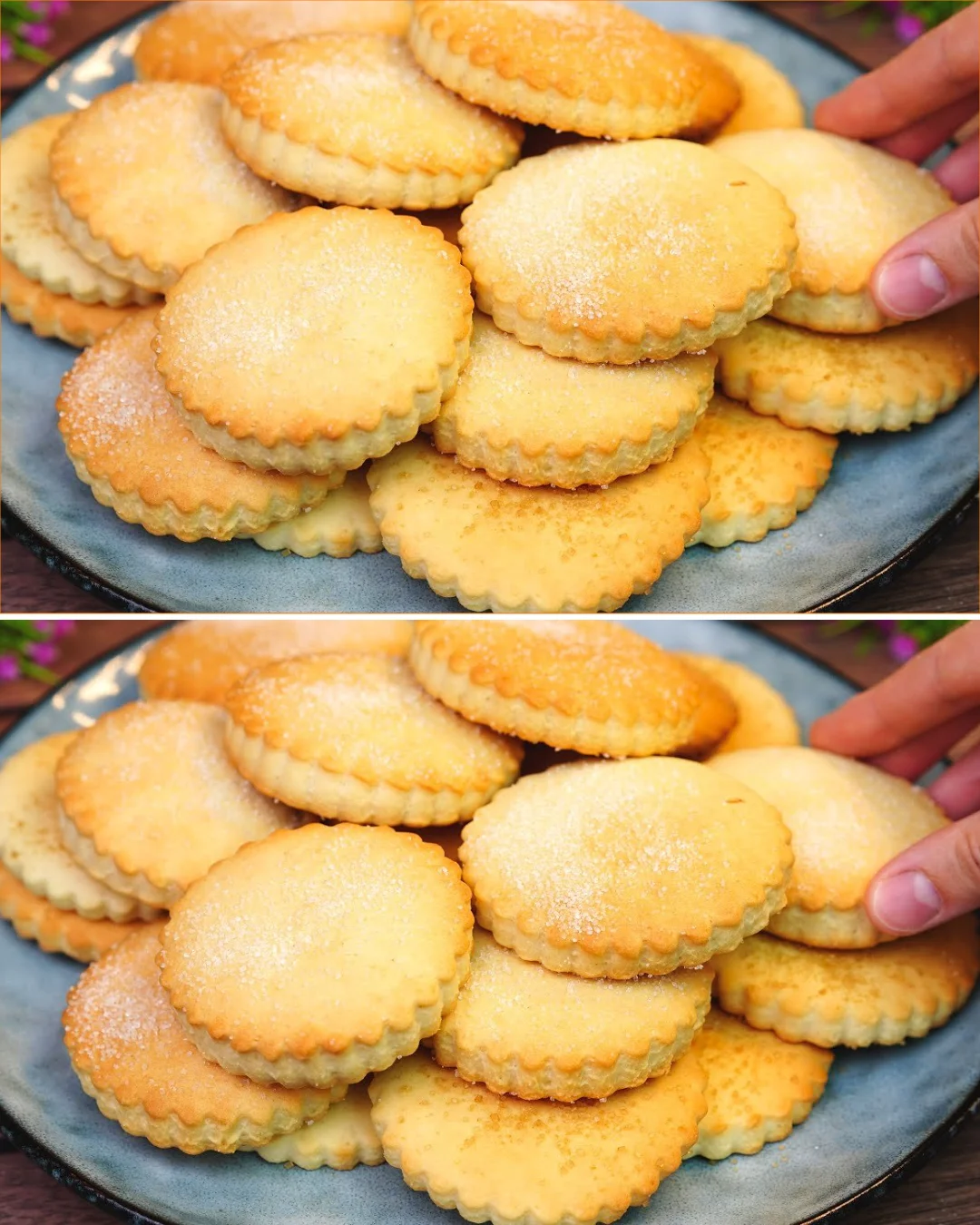 Delicious homemade milk cookies ready in 5 minutes.