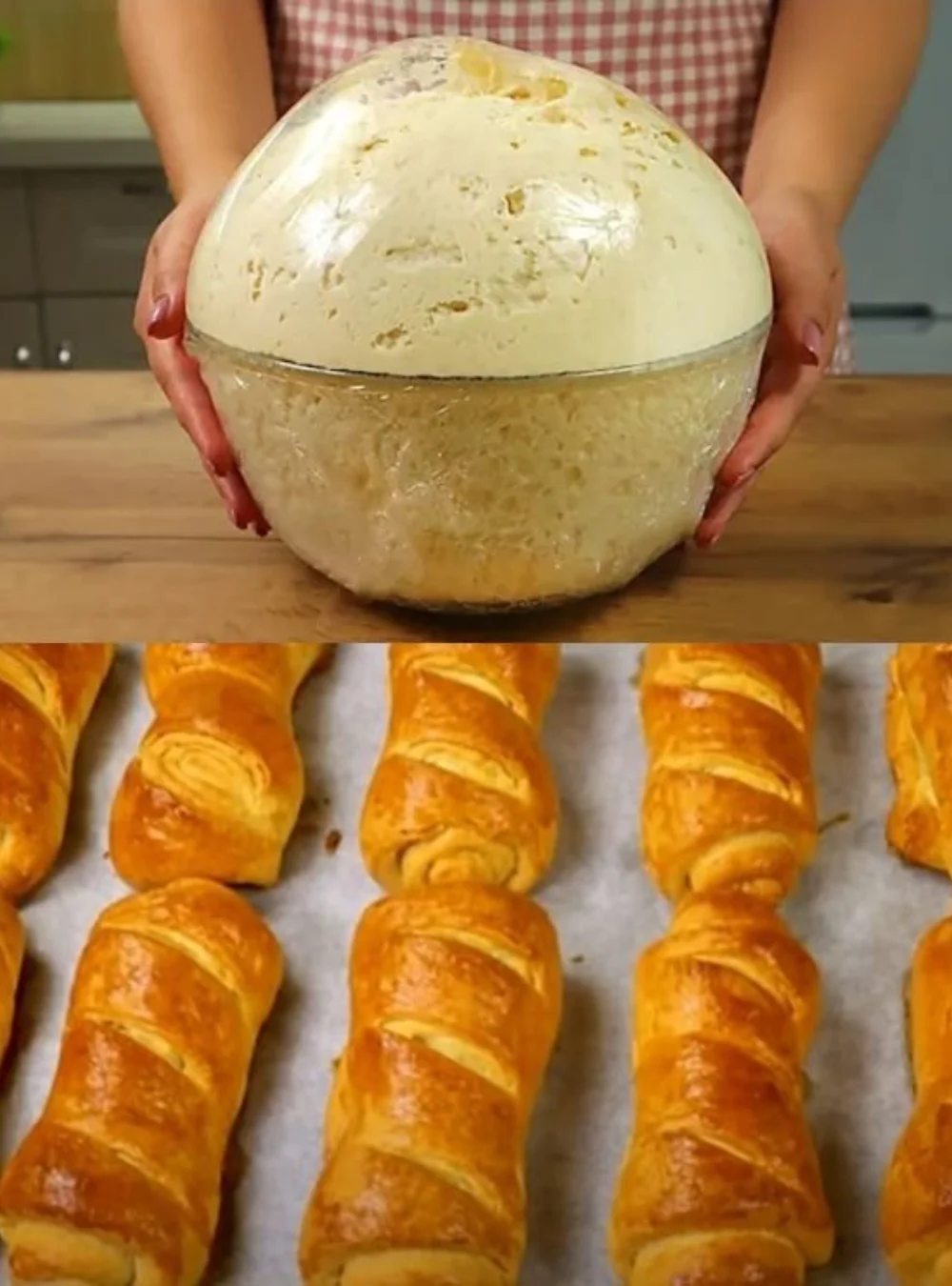 Freshly baked bread made with flour, water, and milk from a cherished family recipe.