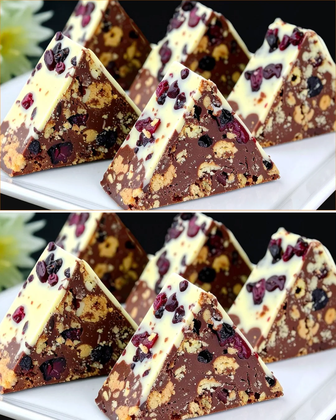 No-Bake Chocolate Biscuit Dessert made with rich chocolate and crunchy biscuits