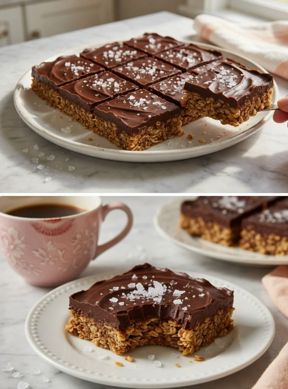 Nutritious no bake peanut butter oat cups ready to enjoy as a healthy snack.