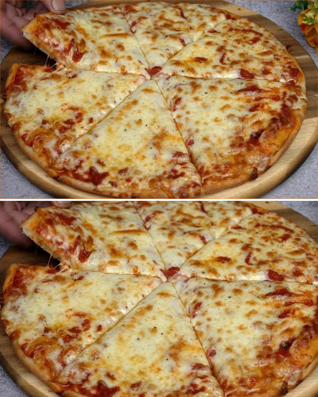 Delicious no-knead pizza ready in 5 minutes with fresh ingredients.