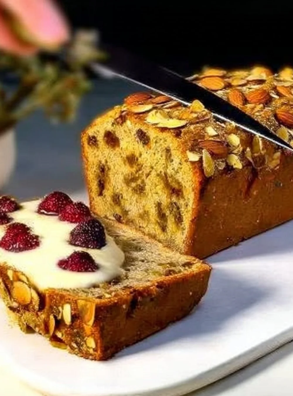 Homemade Oatmeal Apple Loaf with oats and fresh apples