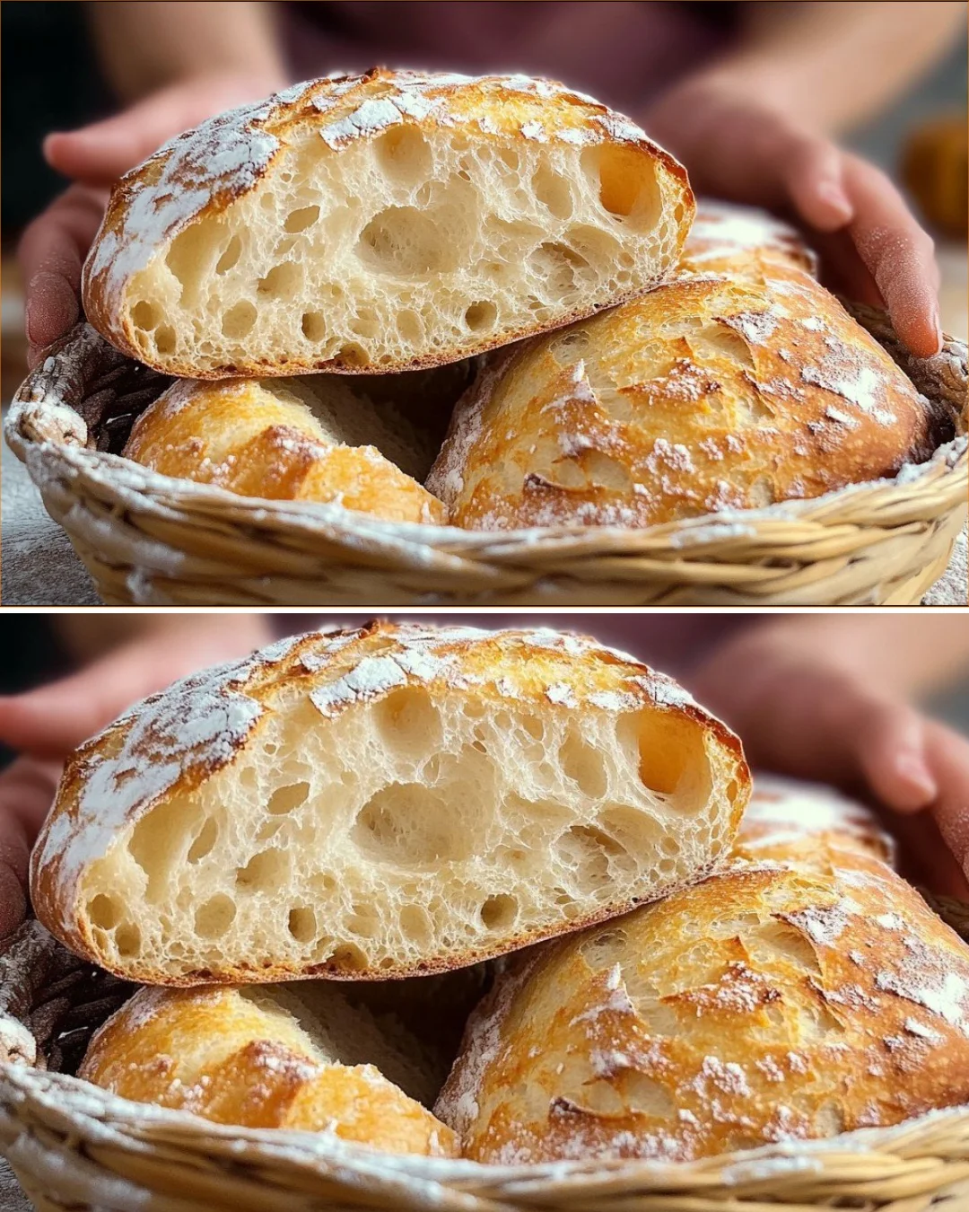 Homemade perfect Italian bread with a golden crust and soft interior