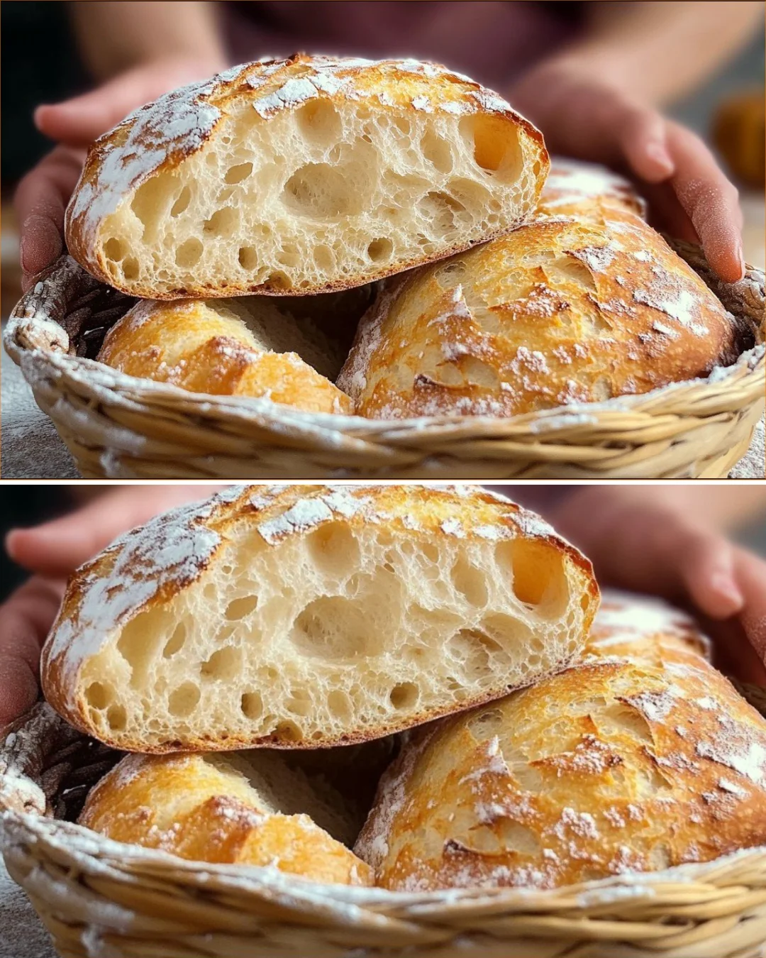 Homemade PERFECT Italian Bread with golden crust and fluffy interior