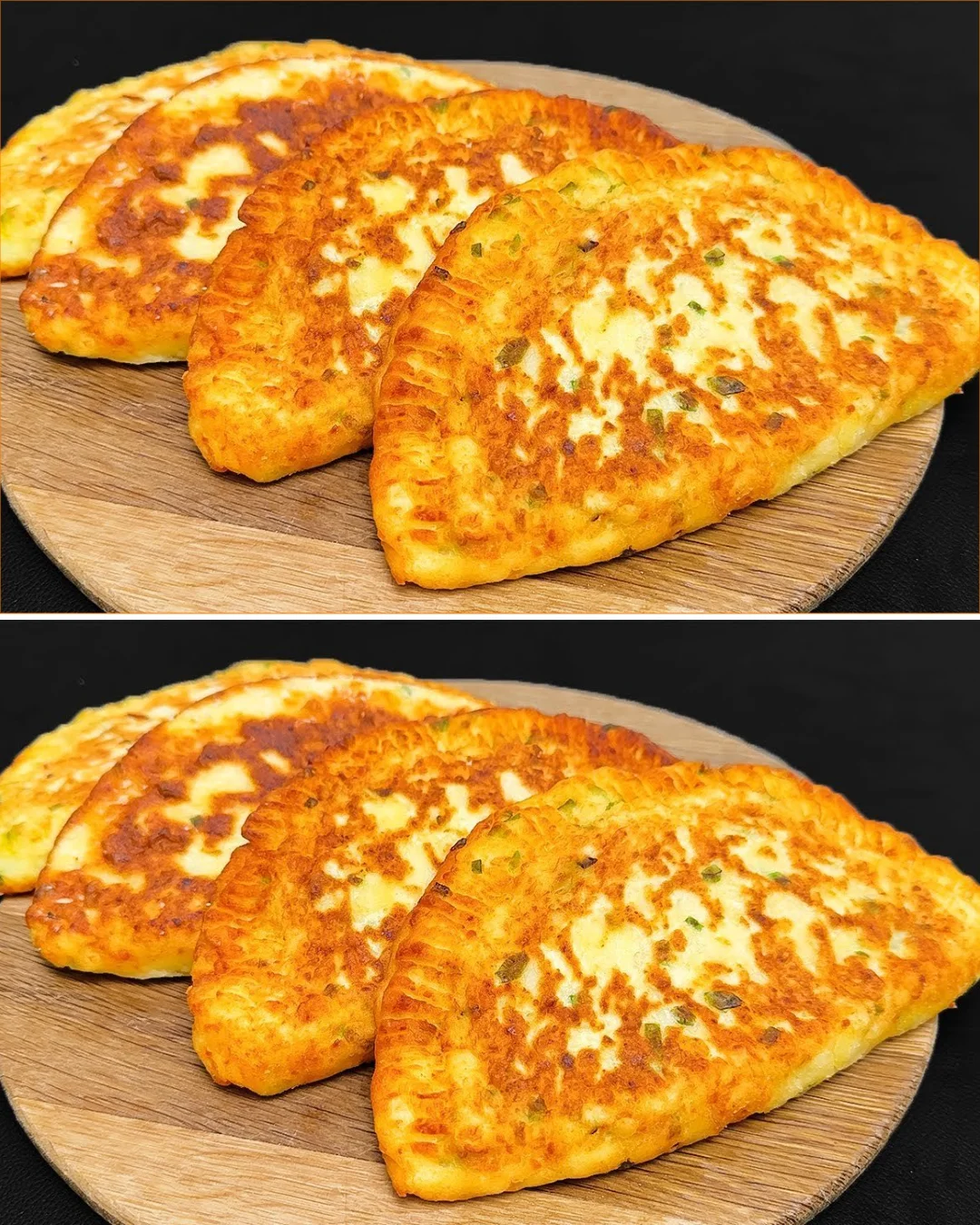 Golden brown potato cakes served with dipping sauce on a plate