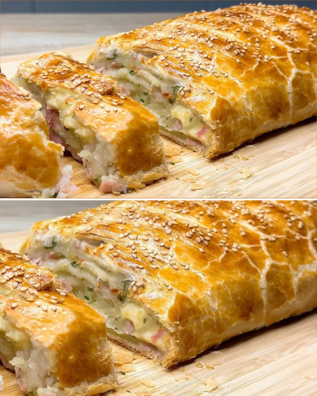 Delicious potato stuffed roll served on a plate