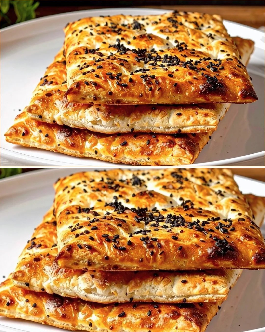 Quick oat flatbread recipe, freshly baked and ready to serve.
