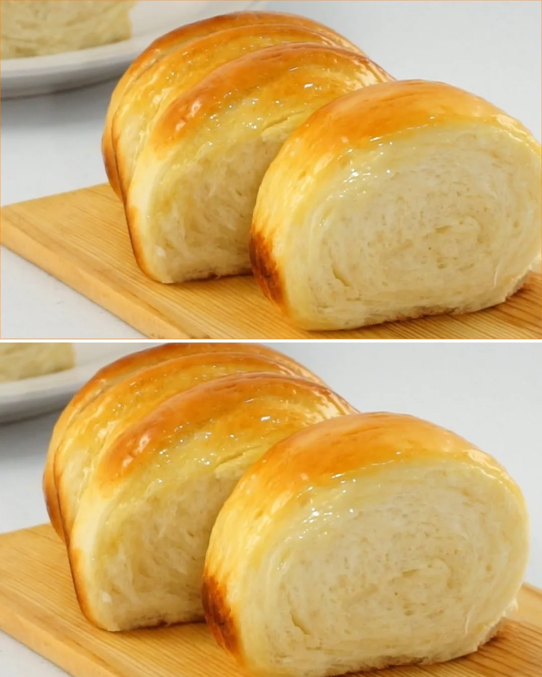 Soft and fluffy condensed milk bread fresh out of the oven