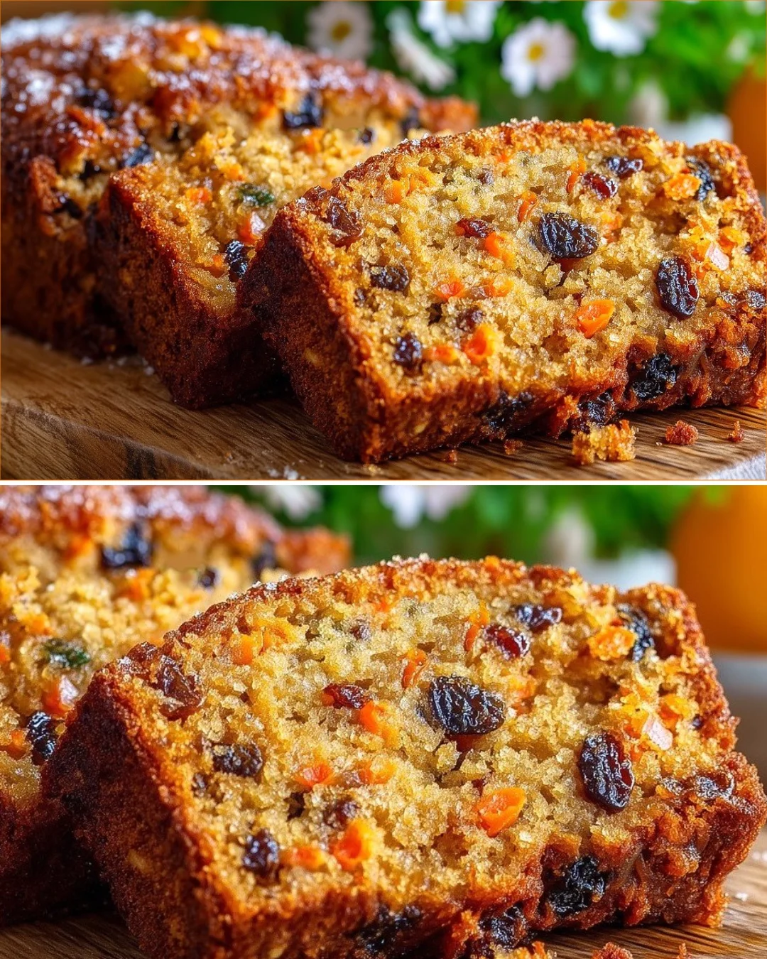 Delicious and healthy oatmeal banana carrot cake topped with fresh frosting