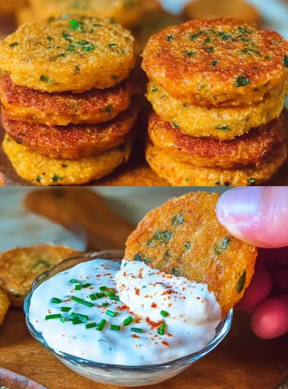 Homemade lentil patties served on a plate with fresh garnishes.