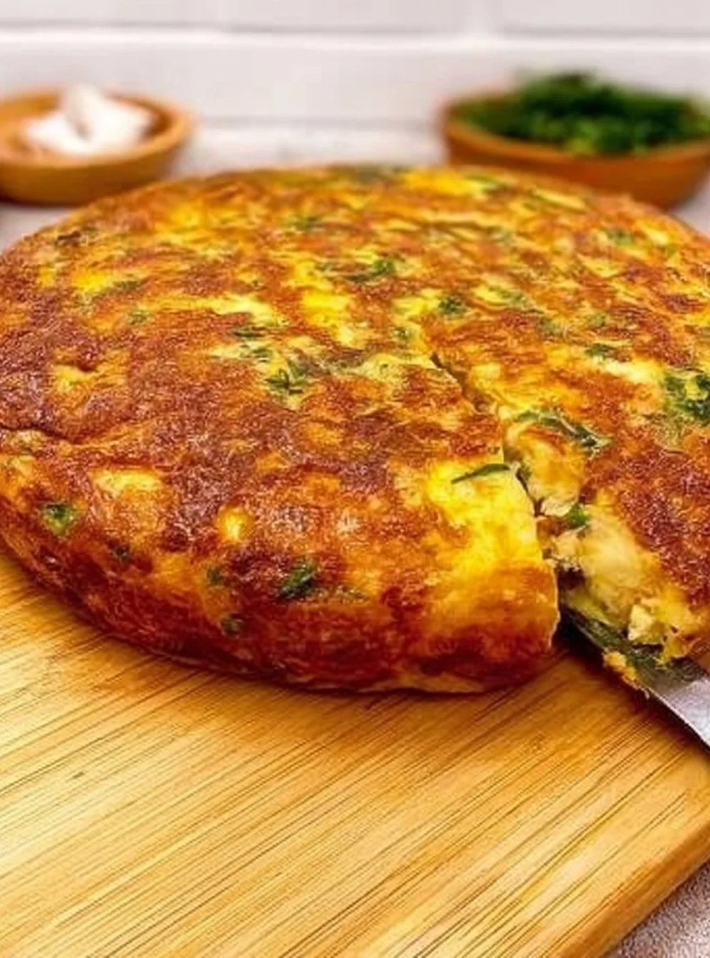 Delicious potato egg dish made with 3 potatoes and 3 eggs.