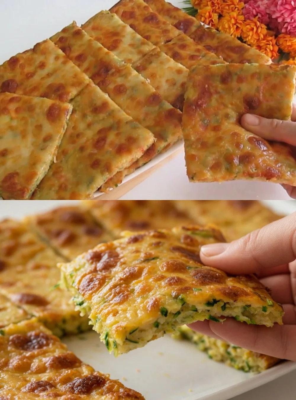 Delicious homemade zucchini bake fresh out of the oven