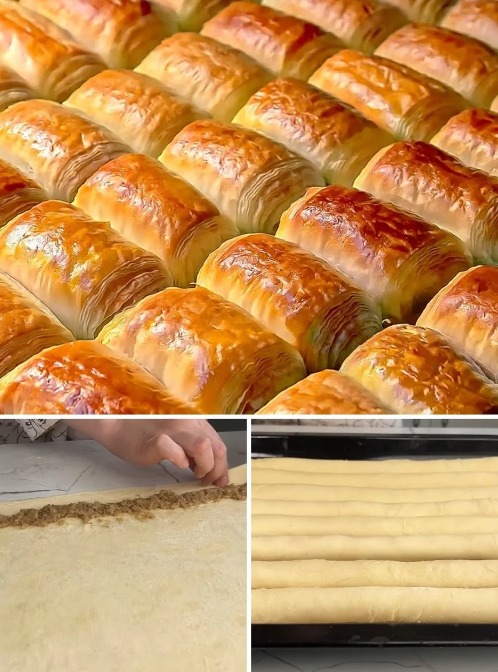 Delicious super crispy puff pastry fresh out of the oven