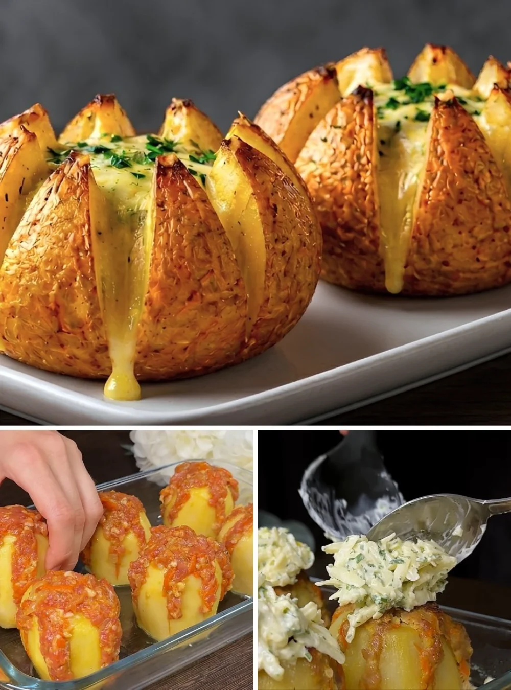 Delicious potato appetizers displayed at a festive party