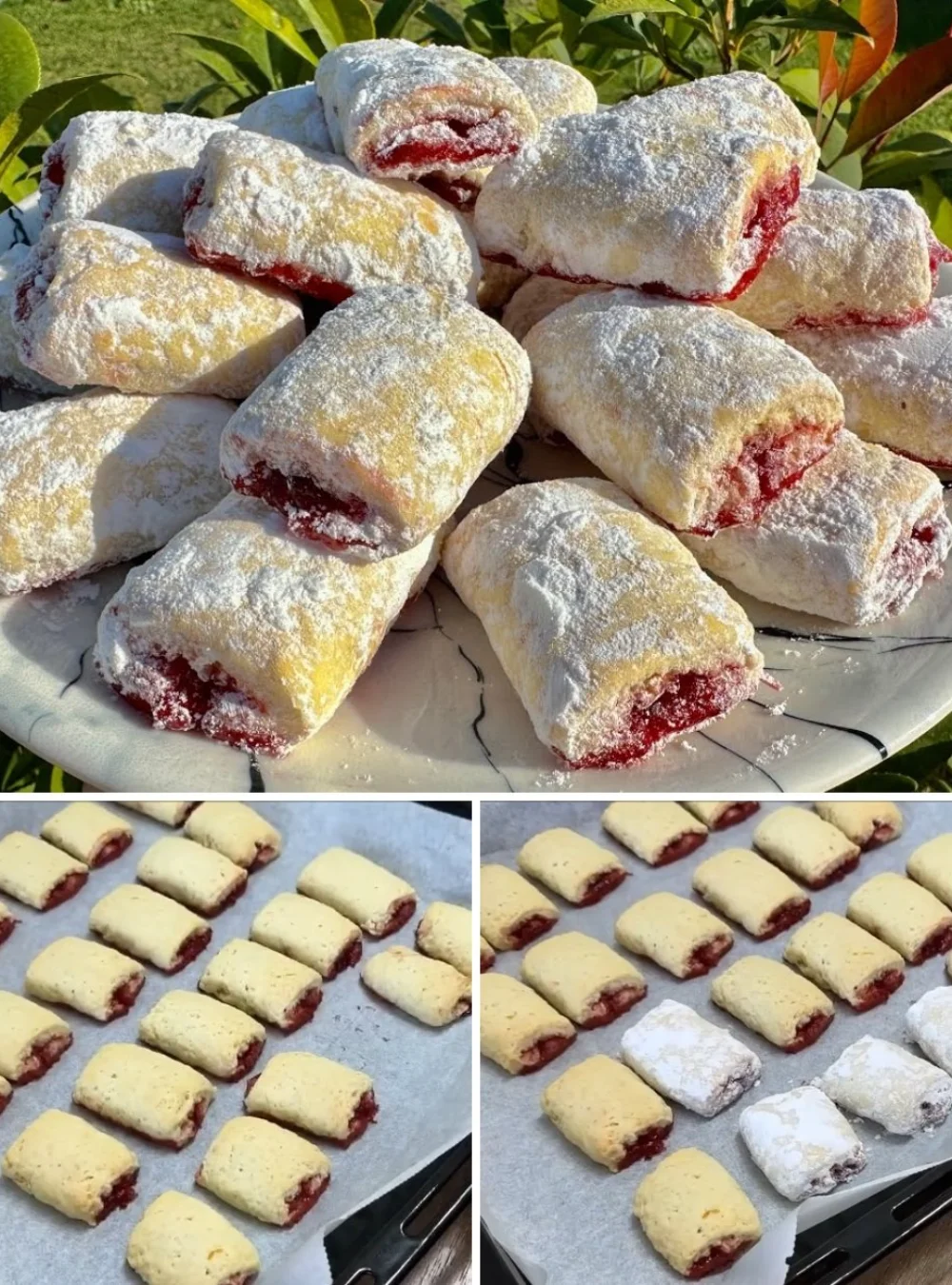 Homemade egg-free, oil-free biscuits on a baking tray