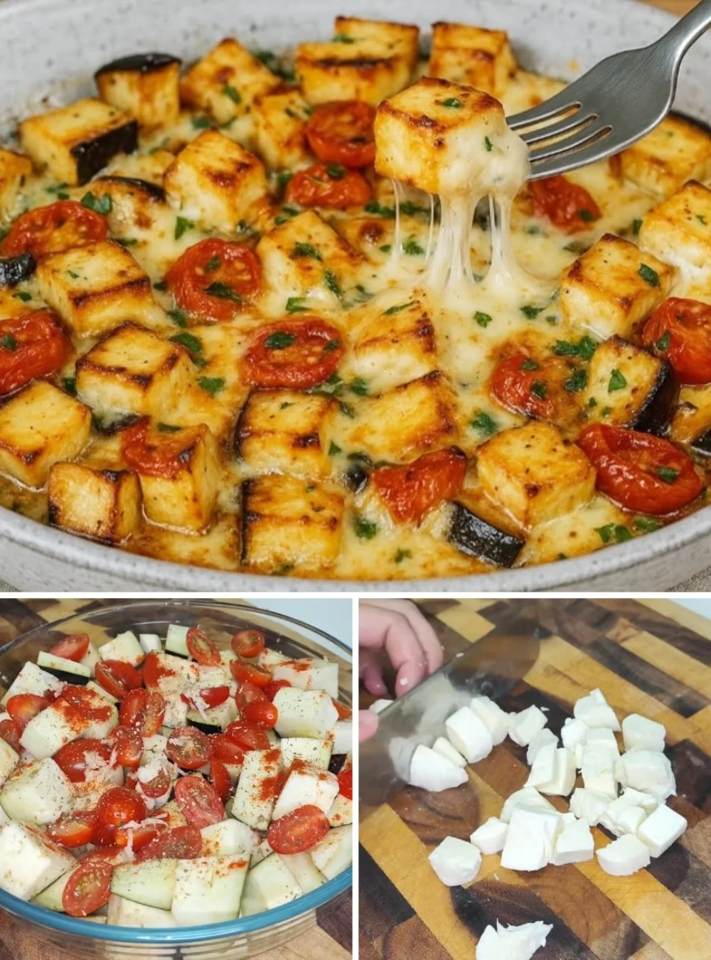 Delicious eggplant dish featuring vibrant colors and fresh ingredients