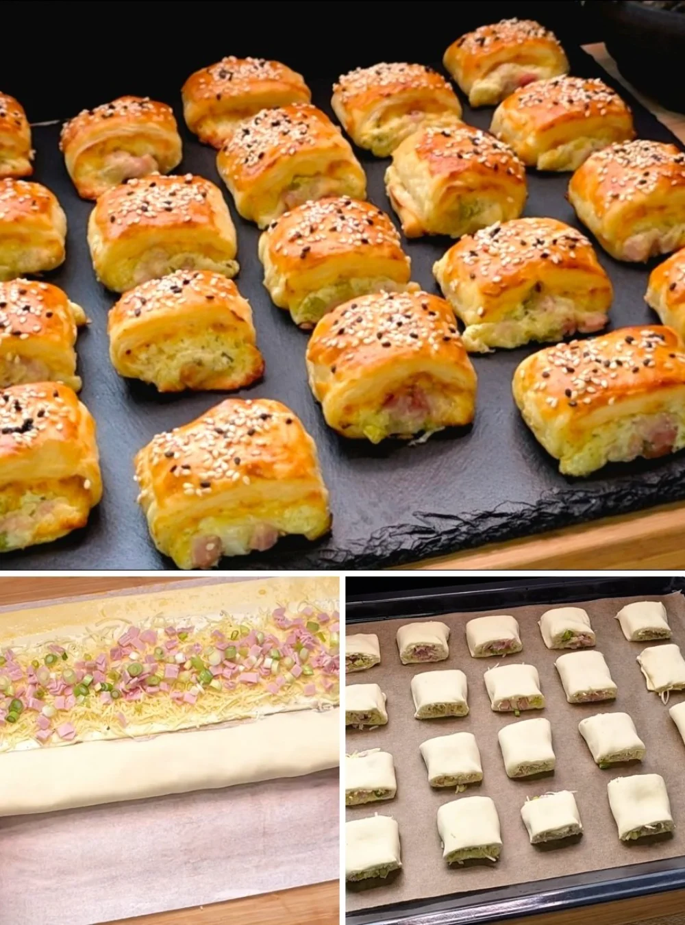 Delicious ham and cheese bombs - crispy appetizer bites
