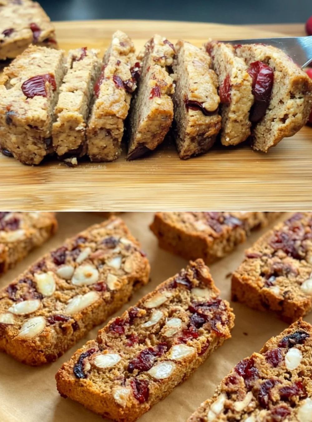 Delicious oil-free, sugar-free, gluten-free biscotti ready for the holidays