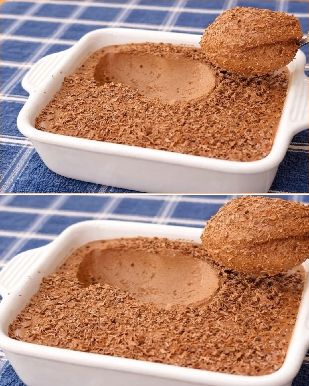 Delicious protein-packed mousse topped with fresh berries and mint leaves.