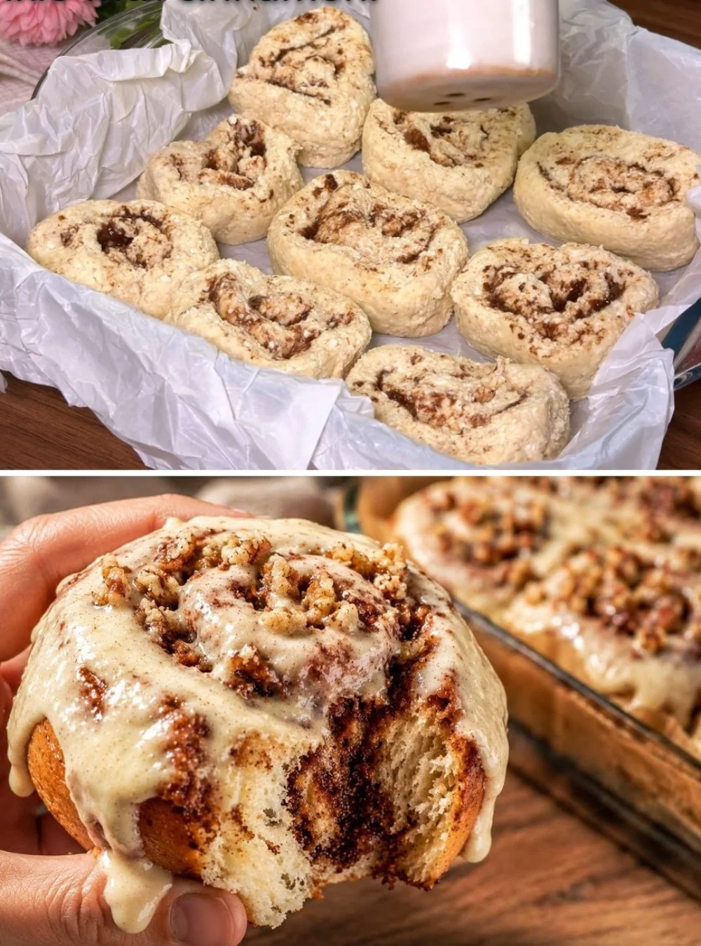Delicious sugar-free oatmeal cinnamon rolls on a plate
