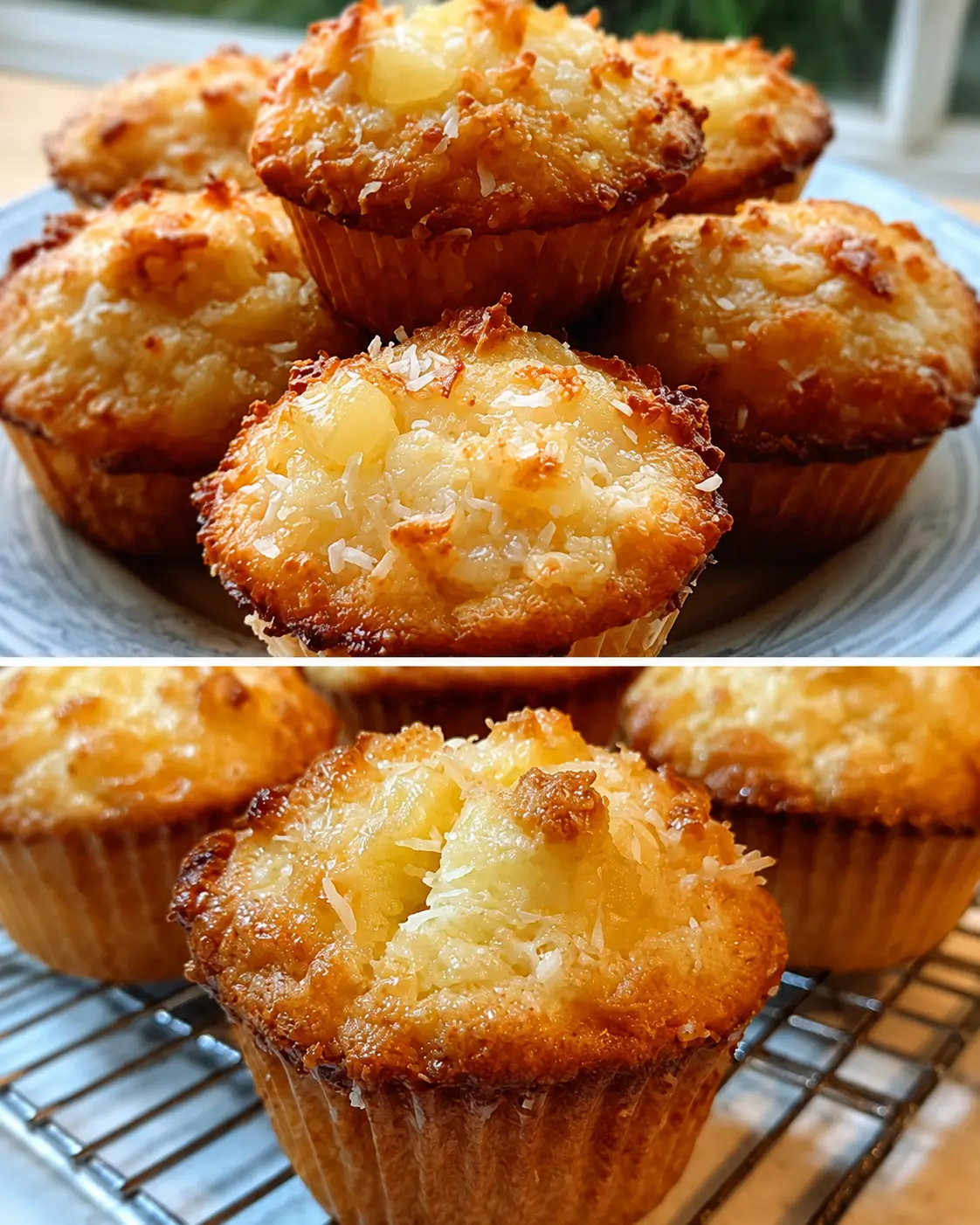 Coconut and Pineapple Cottage Cheese Muffins