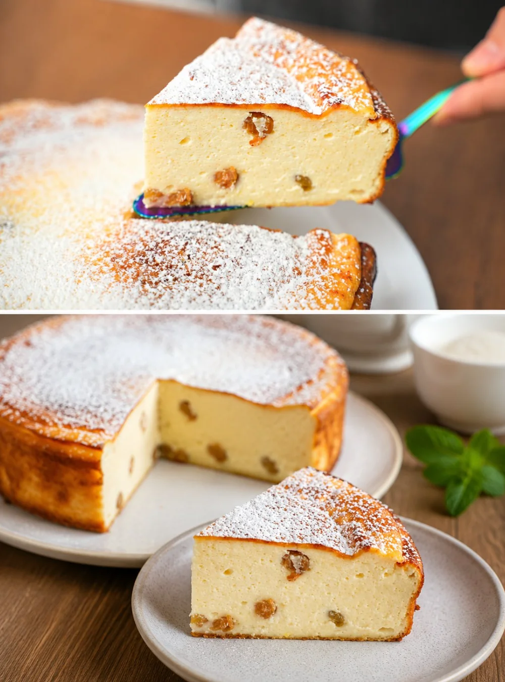 Delicious cottage cheese casserole baked to perfection