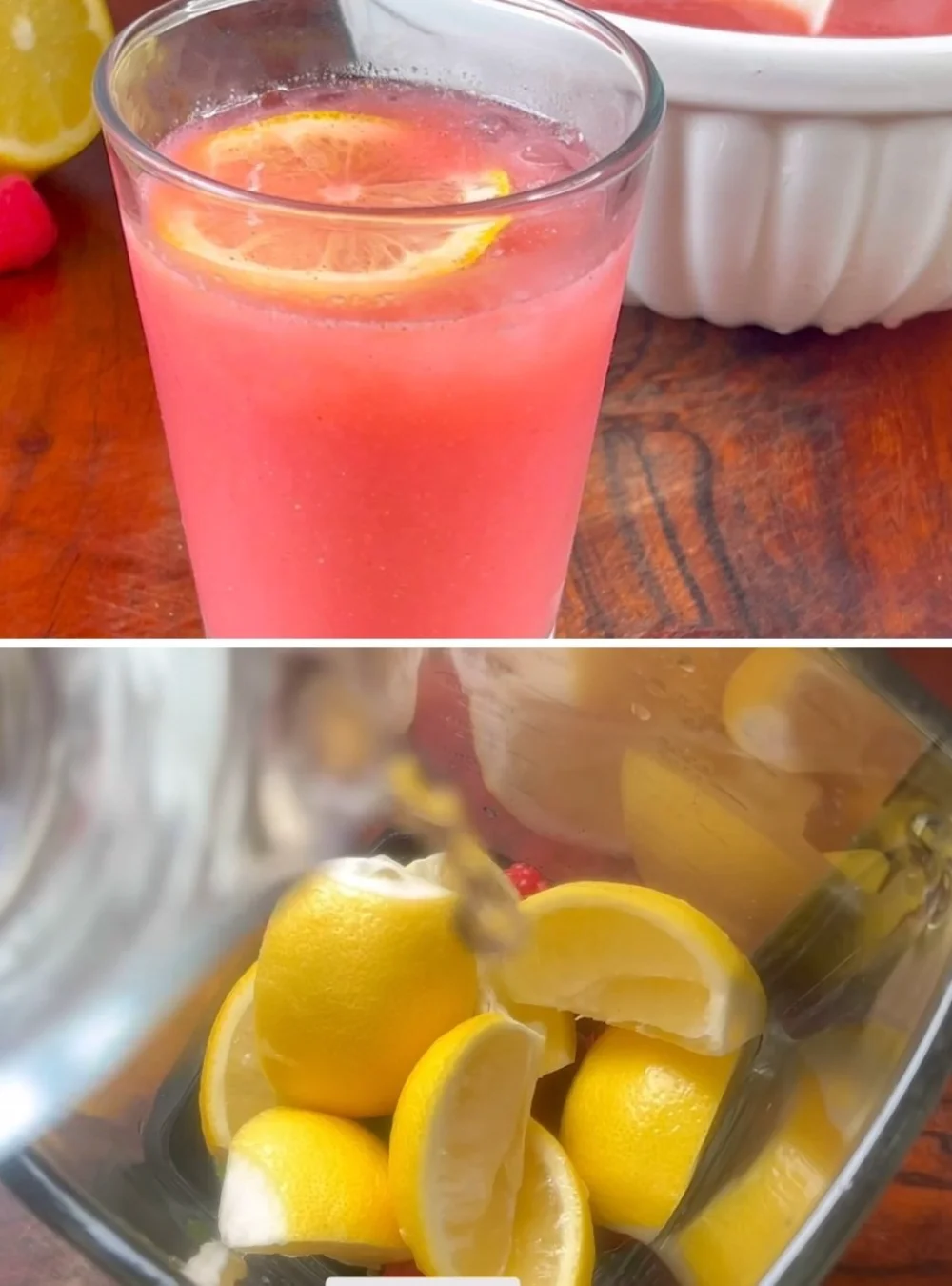 Refreshing glass of lemon raspberry lemonade with fresh raspberries and lemon slices
