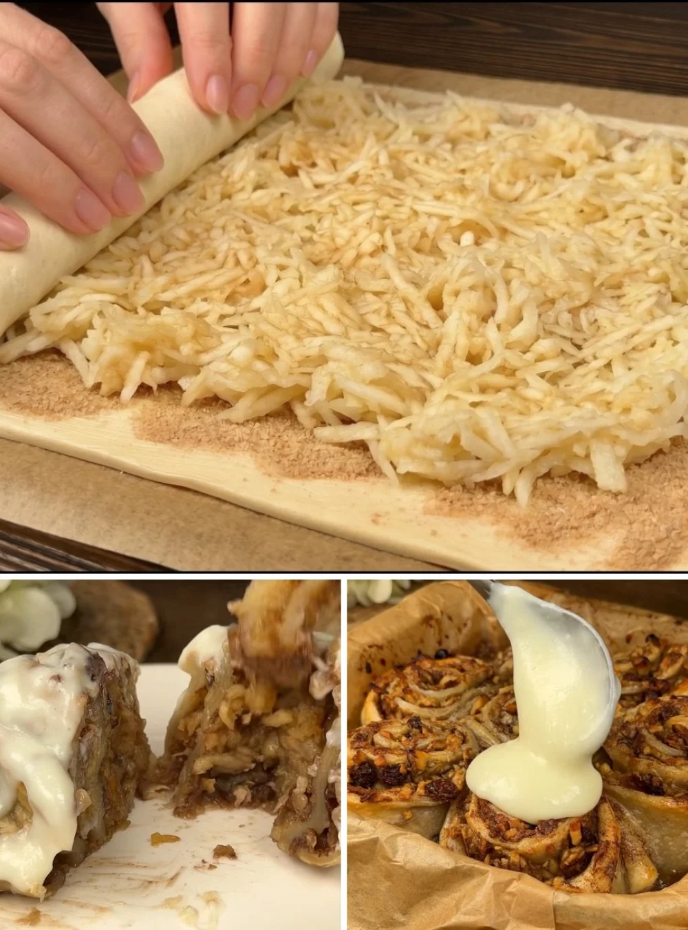 Variety of easy puff pastry desserts ready to serve.