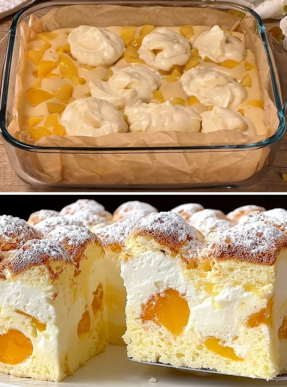 Delicious Ricotta Peach Pie with fresh peaches and creamy filling