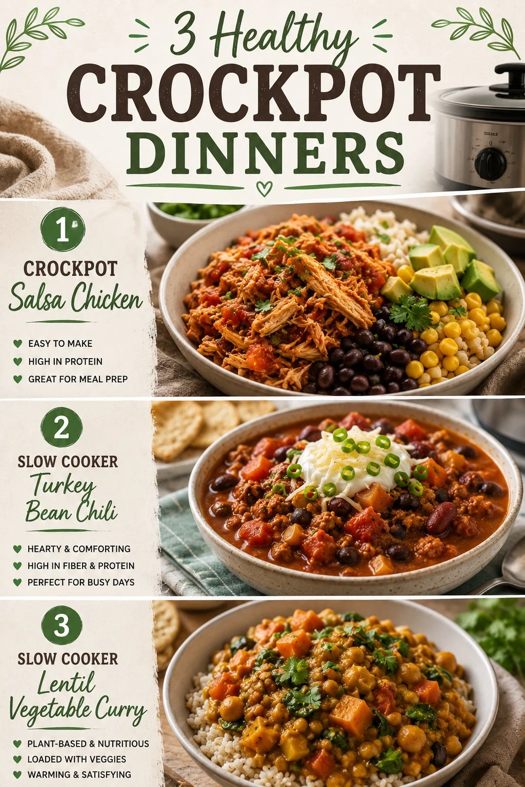Delicious crockpot salsa chicken with healthy ingredients for easy meal prep.