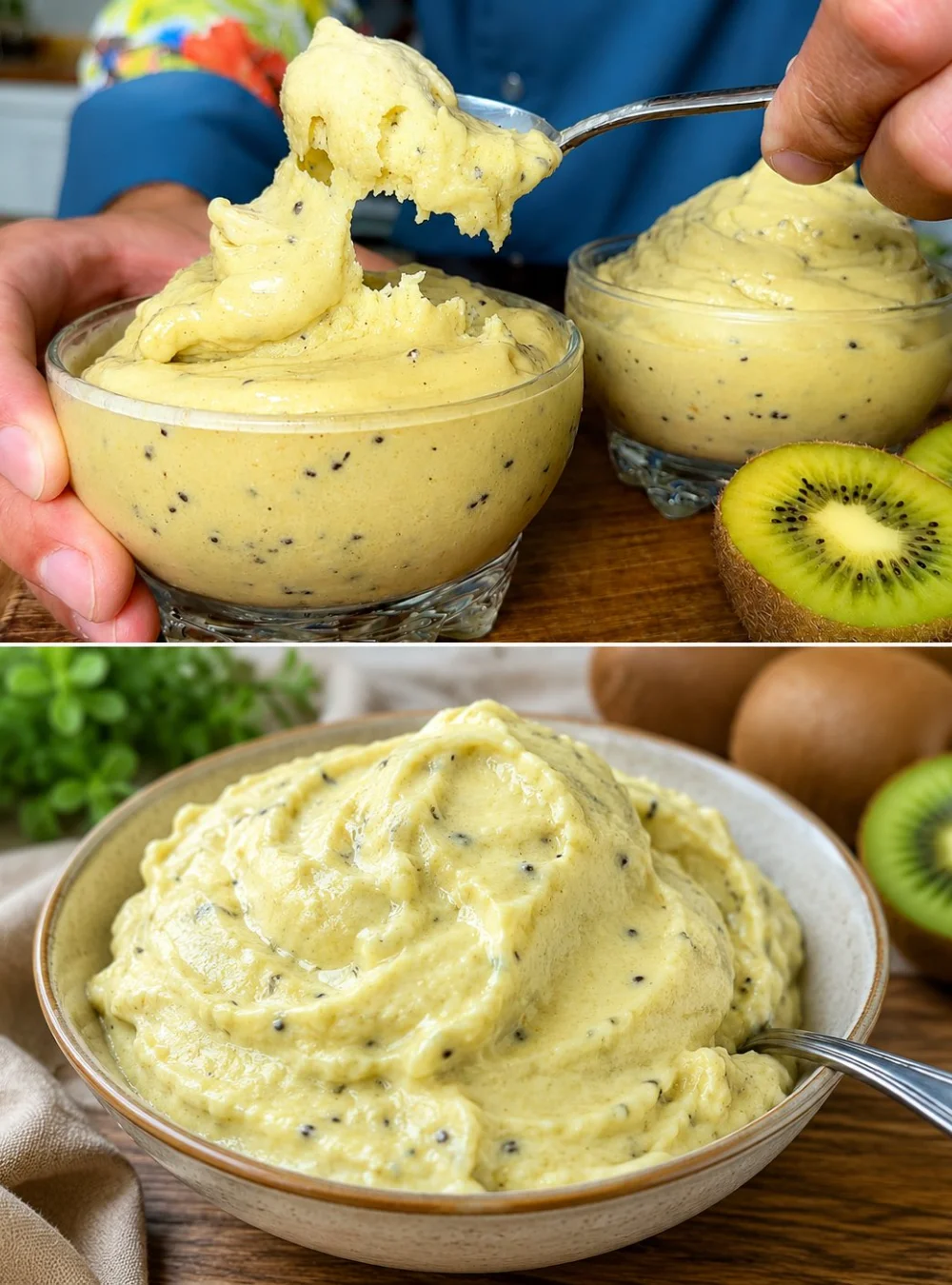 Healthy homemade ice cream made with nutritious ingredients