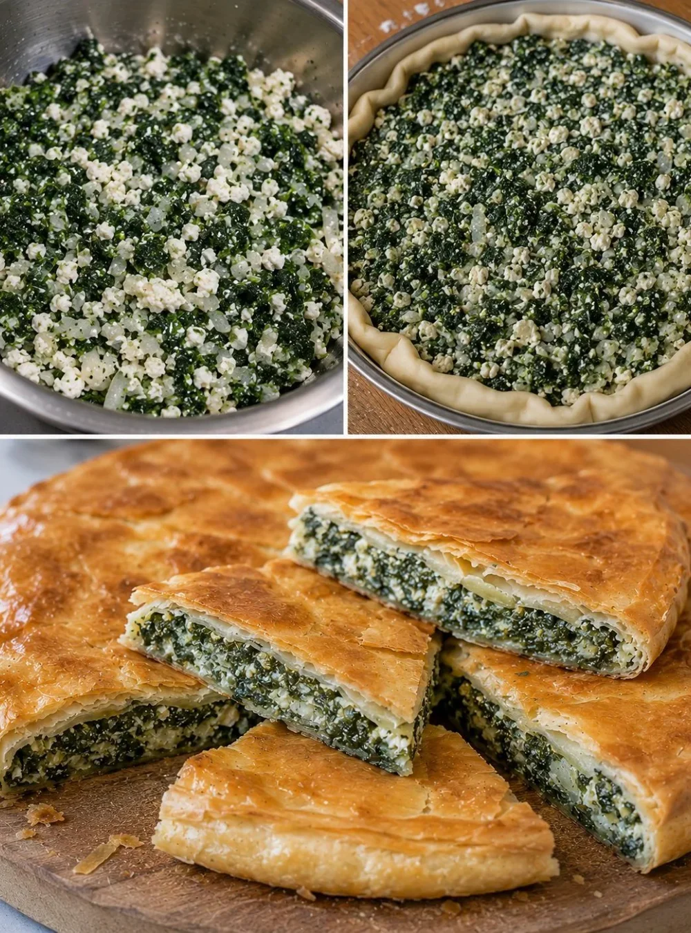 Homemade Spinach Ricotta Feta Pockets on a plate