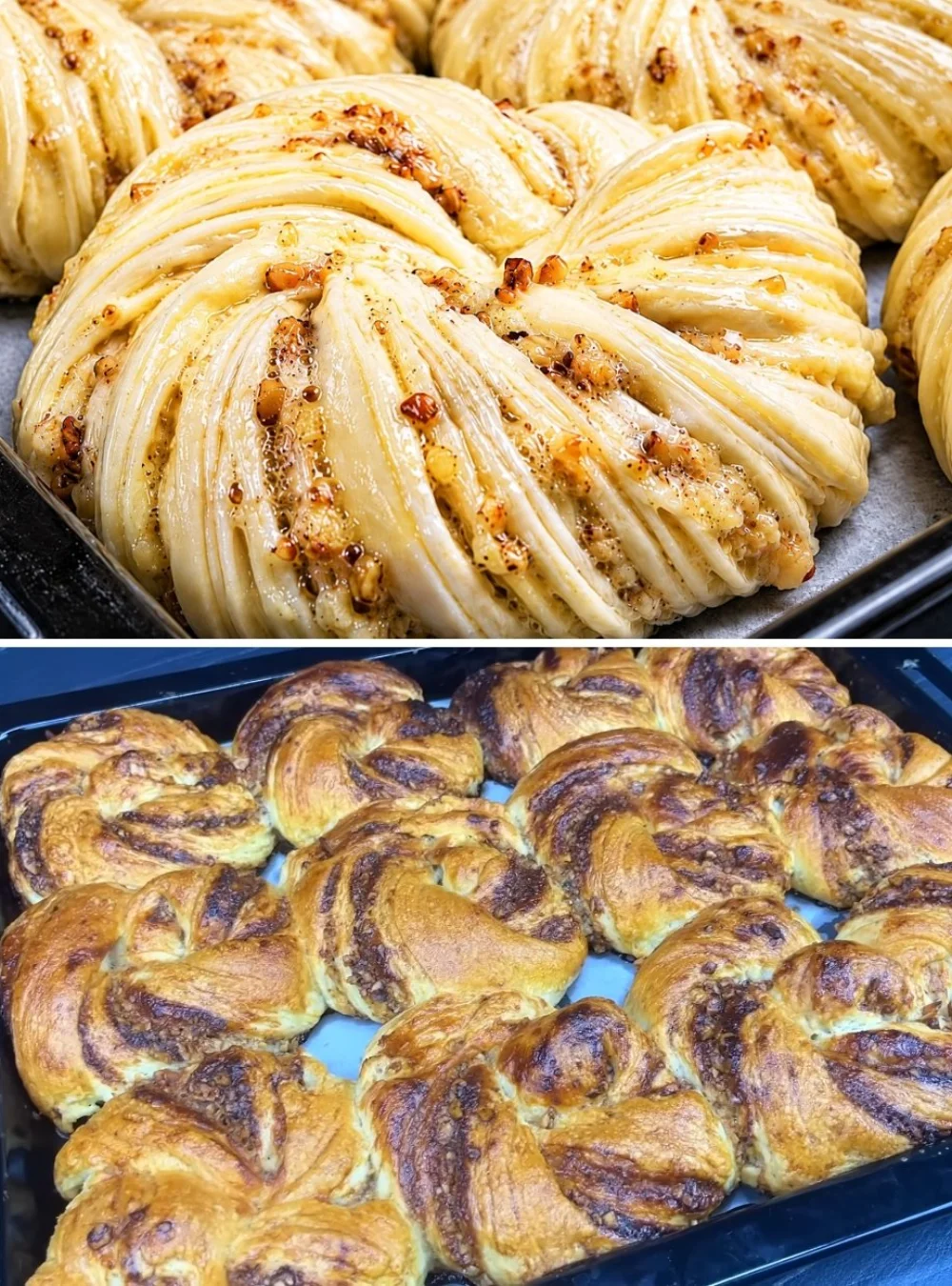 Delicious Zaverutschki Rolls served on a platter, showcasing rich flavors and textures.