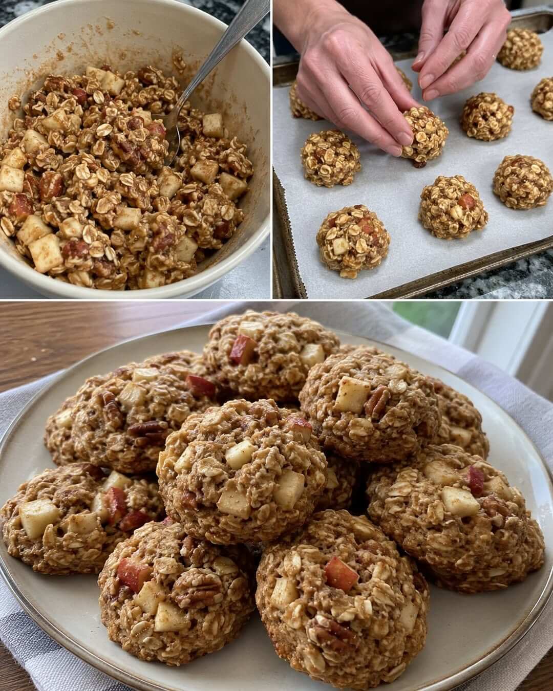 No-Bake Apple Cinnamon Breakfast Cookies