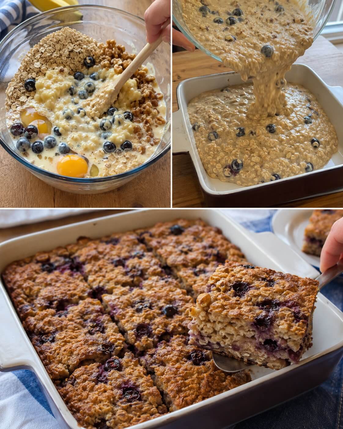 Banana Baked Oatmeal Breakfast Squares