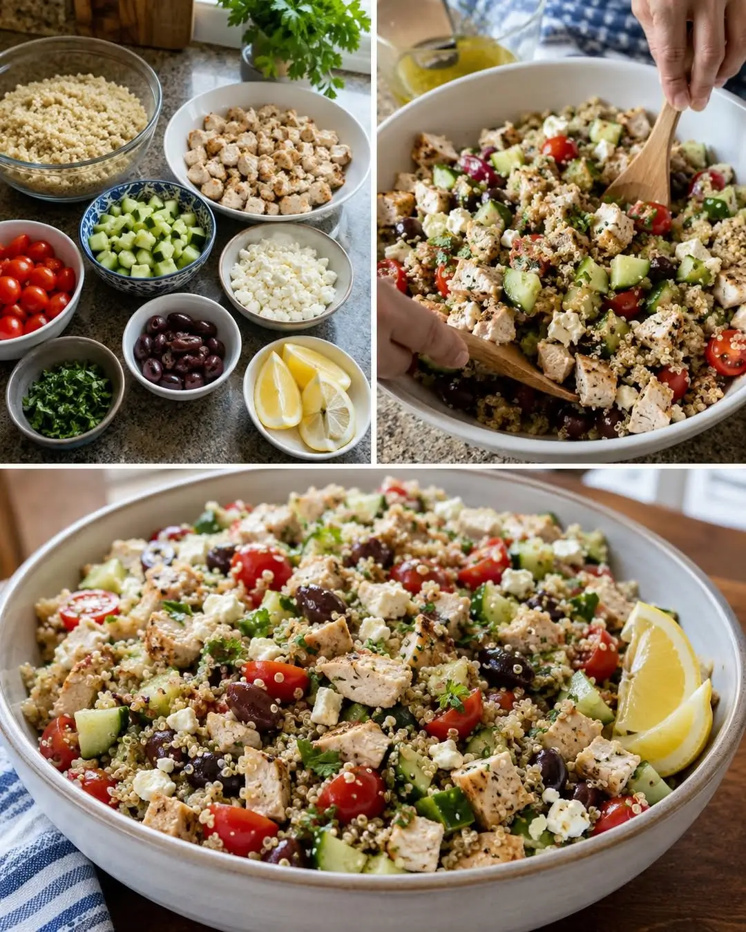 Easy Mediterranean Chicken Quinoa Salad